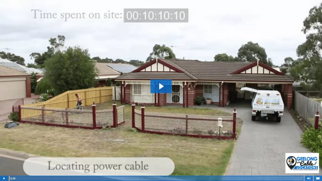 Ben Minutoli of Geelong Cable Locations, doing a full locate at a house, from start to finish