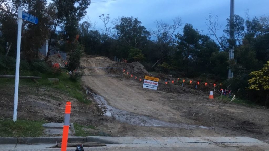 Starting to get dark, and the gas transmission pipeline still hasn't been fixed. Looks like workers will have to work throughout the night, to make the area safe again. | Pic credit - The Rye Fire Brigade